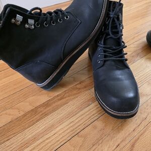 Black Leather Men's Boots